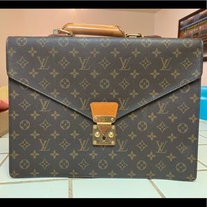 LV Monogram Serviette Conseiller Briefcase Satchel